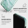 luxury Uluwatu Waves - Teal iPhone 16 Pro Max Mobile Case BURGA