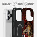 Mobcos iPhone 17 series Persian Rug Premium Case Compatible with Hybrid Dual-Layer Hard Shell + Silicone Protection - Scratch-Resistant Shockproof Mobile Cover Mobcos