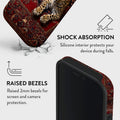 Mobcos iPhone 17 series Persian Rug Premium Case Compatible with Hybrid Dual-Layer Hard Shell + Silicone Protection - Scratch-Resistant Shockproof Mobile Cover Mobcos