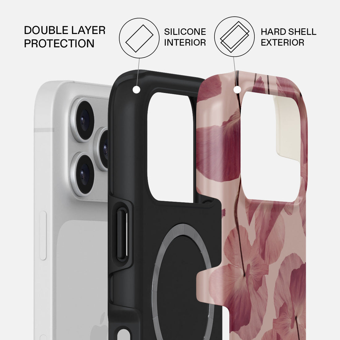 Burga iPhone 17 Pro Max Tender Kiss Premium Case Compatible with Hybrid Dual-Layer Hard Shell + Silicone Protection - Scratch-Resistant Shockproof Mobile Cover
