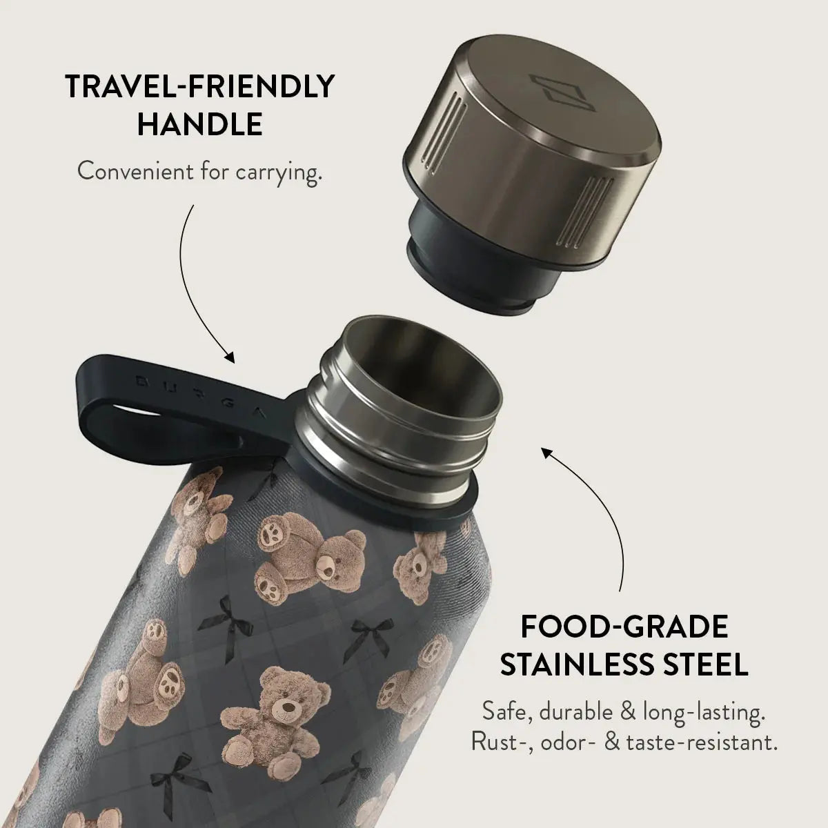 BFF Water Bottle - Your Best Hydration Buddy with a Heartwarming Design BURGA