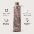 Vintage Glamour Water Bottle - Elegant Hydration with a Classic Touch BURGA