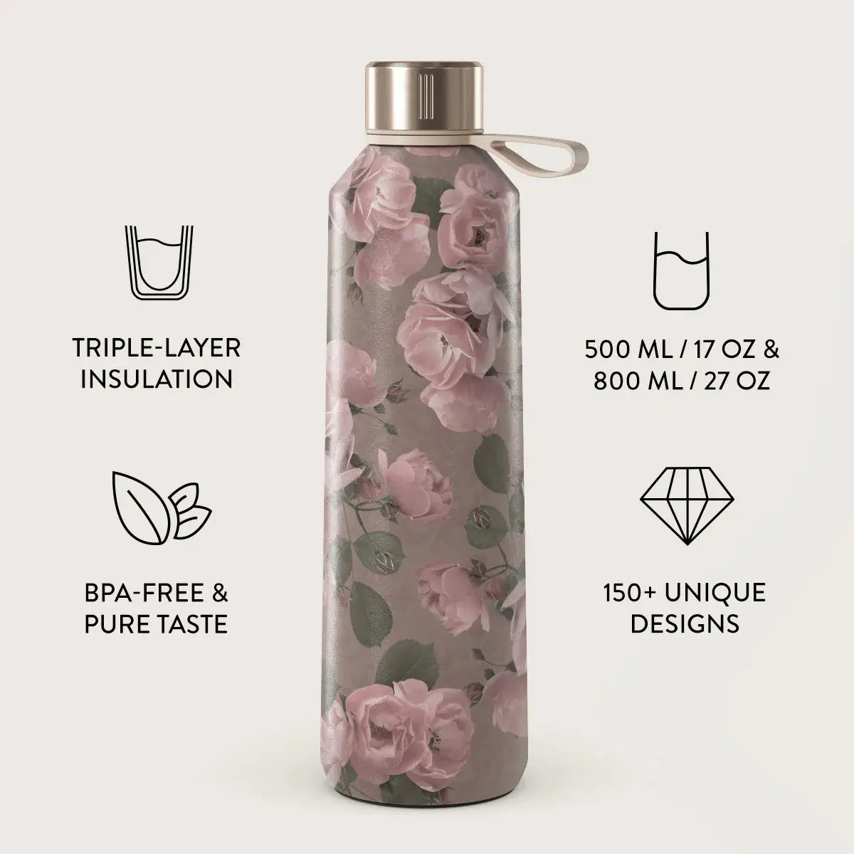 Vintage Glamour Water Bottle - Elegant Hydration with a Classic Touch BURGA