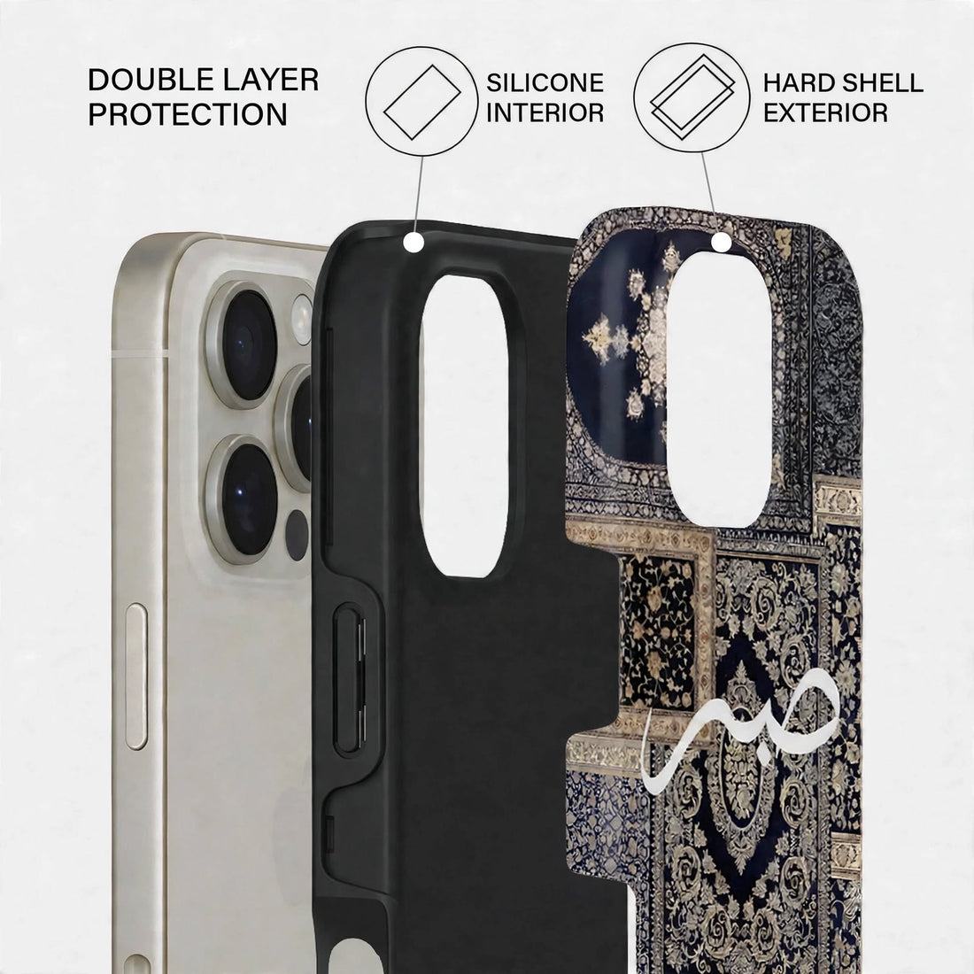 Shockproof Vintage Crest Dual-Layer Case – iPhone 16 Pro / Pro Max