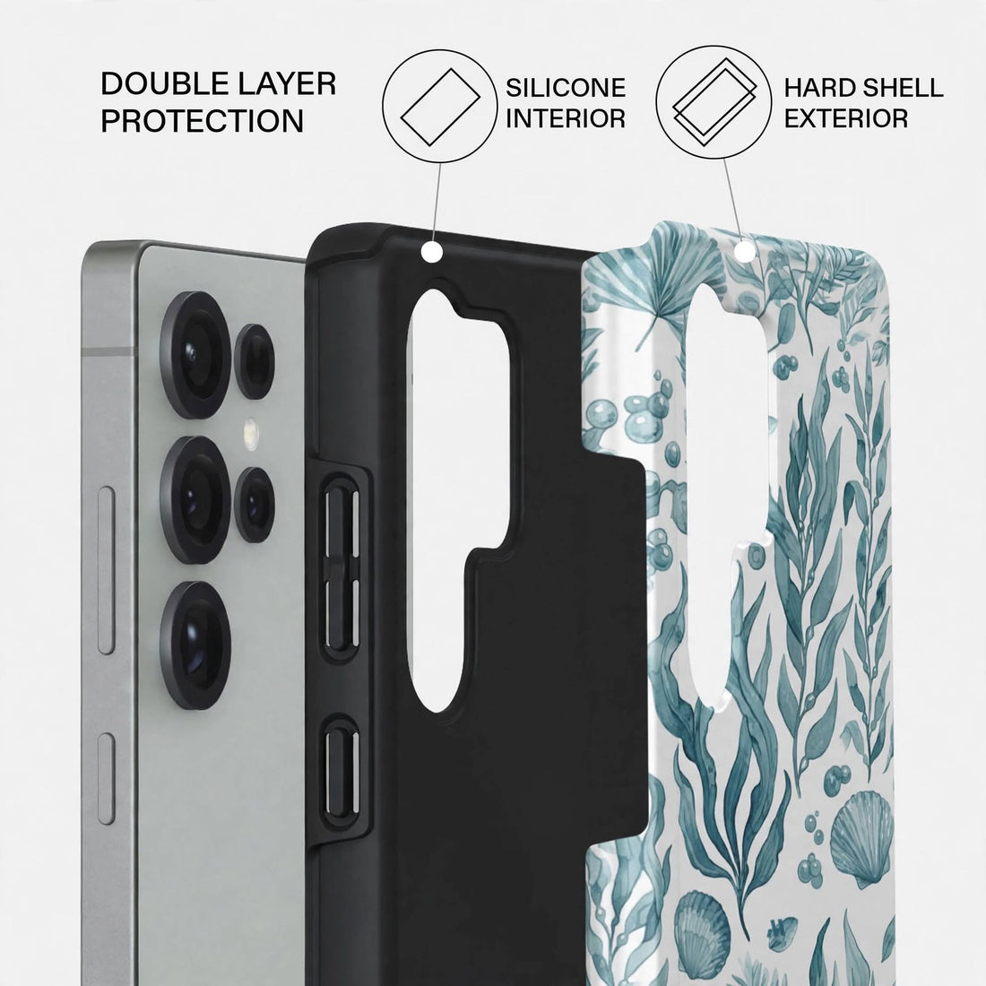 Shockproof Blue Mist Dual-Layer Case – Samsung Galaxy S24/S25 & S26 Ultra