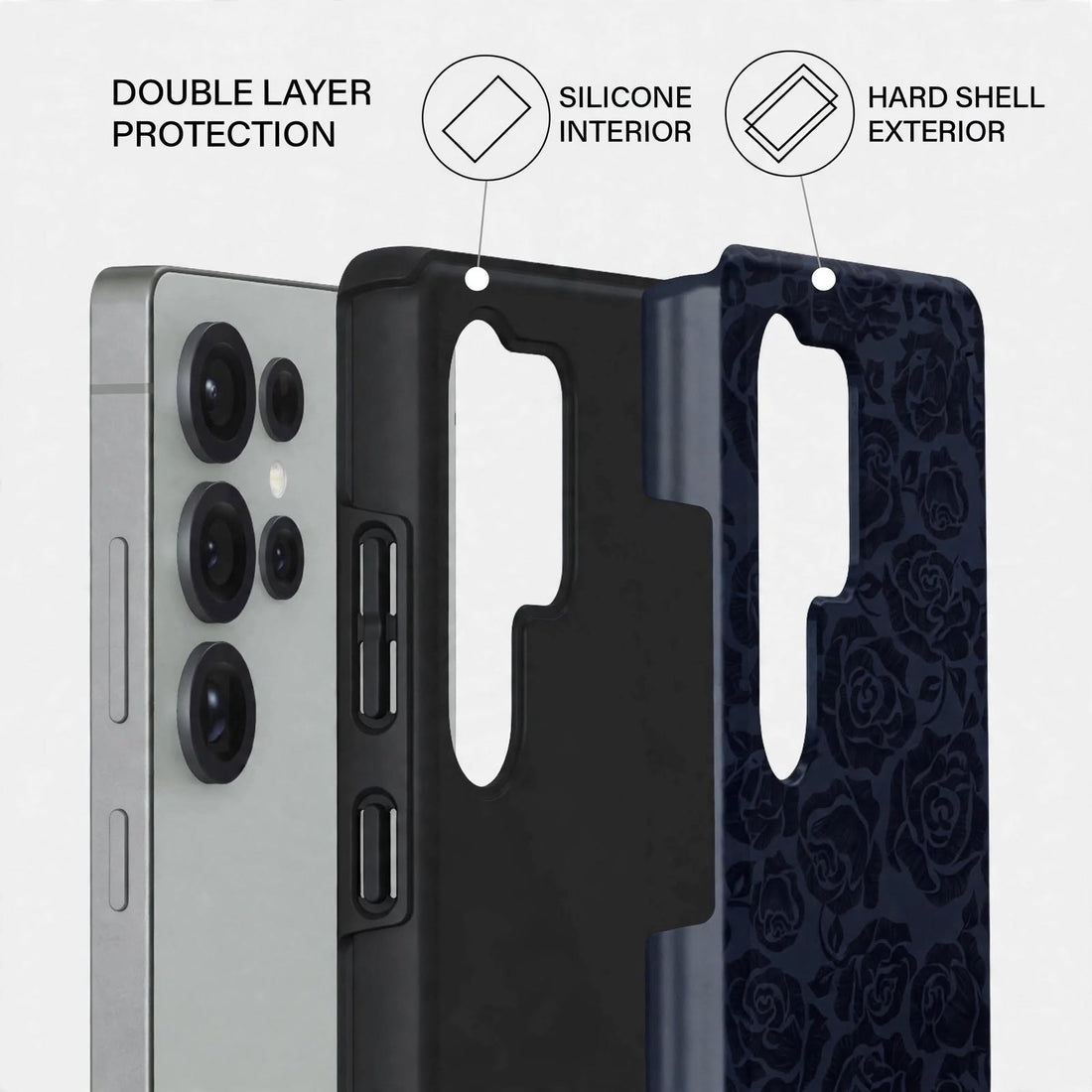 Shockproof Midnight Dual-Layer Case – Samsung Galaxy S24/S25 & S26 Ultra