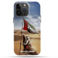 Excuse Luxury iPhone 14 Pro Max Protective Phone Case Back Cover Sheikh Zayed bin Sultan Al Nahyan UAE Flag Mobile Case Hybrid 2 Layer Hard Shell Silicone Protective Case Luxury excuse