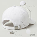 Mobcos White Baseball Cap – Adjustable Unisex Hat for Running, Workouts, Travel & Outdoor Activities | Comfortable Everyday Baseball Cap for Men & Women MOBCOS