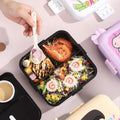 Mobcos Cute Panda Double Layer 3 Grids Tiffin Food Container – Stainless Steel Thermal Insulated Bento Lunch Box for Kids & Children (White) MOBCOS