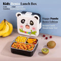 Mobcos Cute Panda Double Layer 3 Grids Tiffin Food Container – Stainless Steel Thermal Insulated Bento Lunch Box for Kids & Children (White) MOBCOS