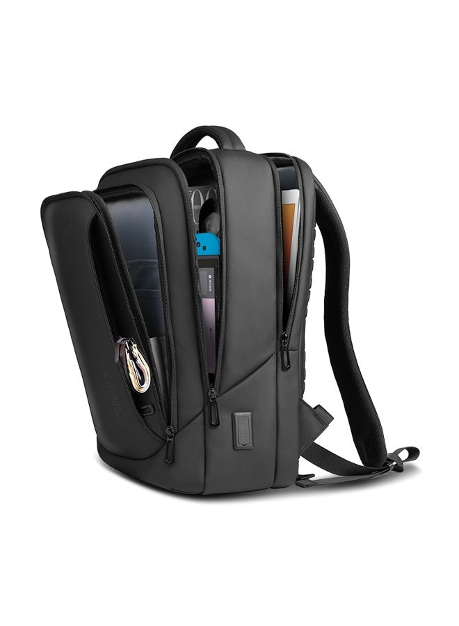 Mobcos Back Pack Navy Blue 8951 Waterproof Anti-Theft Laptop Backpack with USB Charging Port Ð Durable Oxford Business Travel Backpack for Men & Women, Slim Work & College Bag with Multiple Compartments