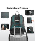 Mobcos Back Pack Black 8201 Urban Waterproof Laptop Backpack with USB Charging Port Ð Anti-Theft Oxford Fabric Travel & Business Backpack for Men & Women, Stylish Everyday Work Bag Mobcos