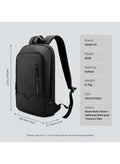 Mobcos Back Pack Black 8228 Elite Laptop Backpack with USB Charging Port Ð Waterproof Anti-Theft Business Travel Backpack for Men & Women, Slim Oxford Material Bag Work & College Mobcos