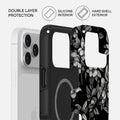 Mobcos iPhone 17 series Sketch Floral Premium Case Compatible with Hybrid Dual-Layer Hard Shell + Silicone Protection - Scratch-Resistant Shockproof Mobile Cover Mobcos