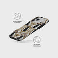 Mobcos iPhone 17 series Cat Filigree Premium Case Compatible with Hybrid Dual-Layer Hard Shell + Silicone Protection - Scratch-Resistant Shockproof Mobile Cover Mobcos