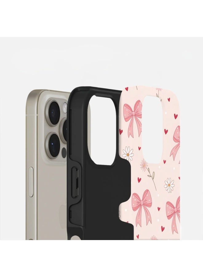 Mobcos iPhone 16 Pro Sweetheart Garden Premium Case Compatible with Hybrid Dual-Layer Hard Shell + Silicone Protection - Scratch-Resistant Shockproof Mobile Cover