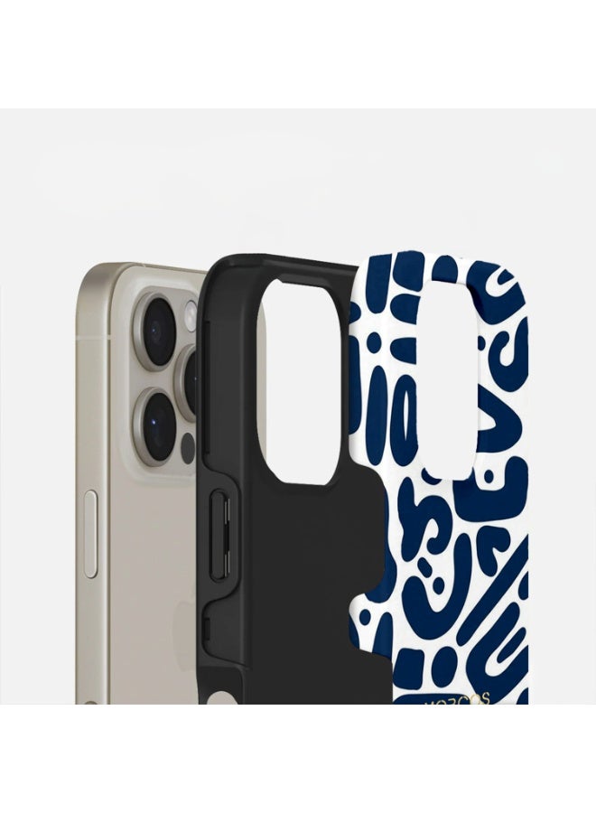 Mobcos iPhone 16 Pro Max Abstract Premium Case Compatible with Hybrid Dual-Layer Hard Shell + Silicone Protection - Scratch-Resistant Shockproof Mobile Cover