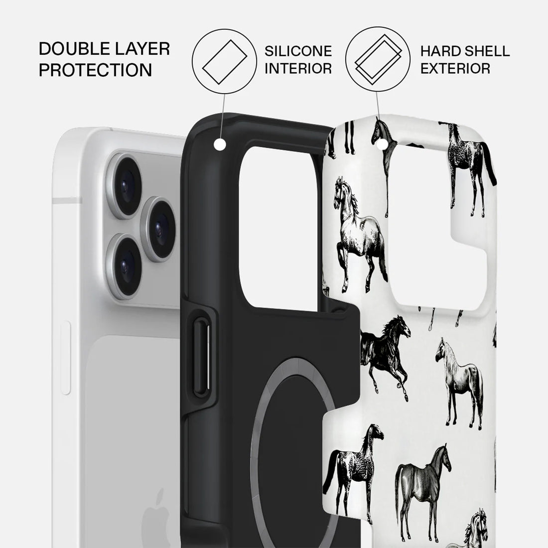 Mobcos iPhone 17 series Storm Rider Premium Case Compatible with Hybrid Dual-Layer Hard Shell + Silicone Protection - Scratch-Resistant Shockproof Mobile Cover Mobcos
