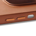 Mujjo Leather Phone Case - Fits iPhone 14 Pro Max - MagSafe Compatible - Premium European Leather - Enhanced Phone & Camera Lens Protection - Dark Tan MUJJO