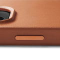 Mujjo Leather Phone Case - Fits iPhone 14 Pro Max - MagSafe Compatible - Premium European Leather - Enhanced Phone & Camera Lens Protection - Dark Tan MUJJO