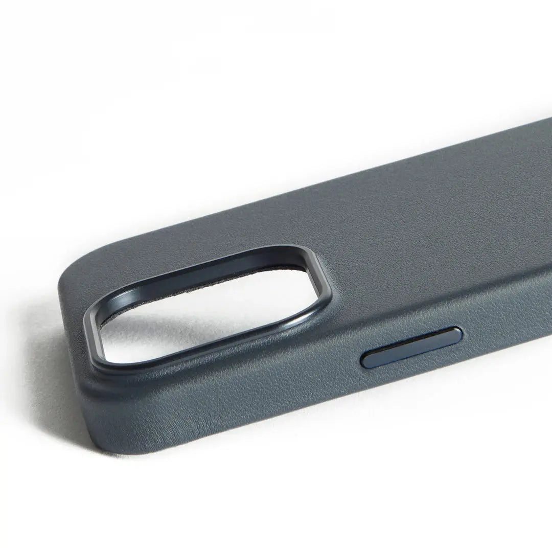 Luxury Leather MaizCase for iPhone 16 Pro Max – Steel Blue with MagSafe for Premium Protection MUJJO