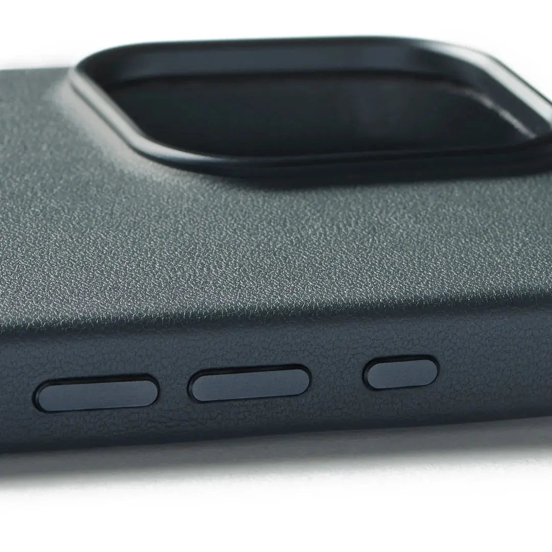Luxury Leather MaizCase for iPhone 16 Pro Max – Steel Blue with MagSafe for Premium Protection MUJJO