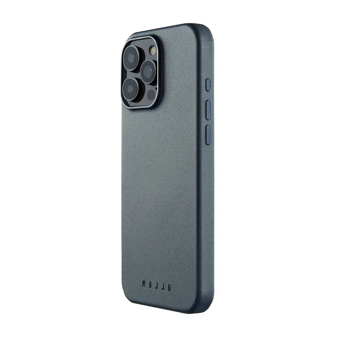 Luxury Leather MaizCase for iPhone 16 Pro Max – Steel Blue with MagSafe for Premium Protection MUJJO
