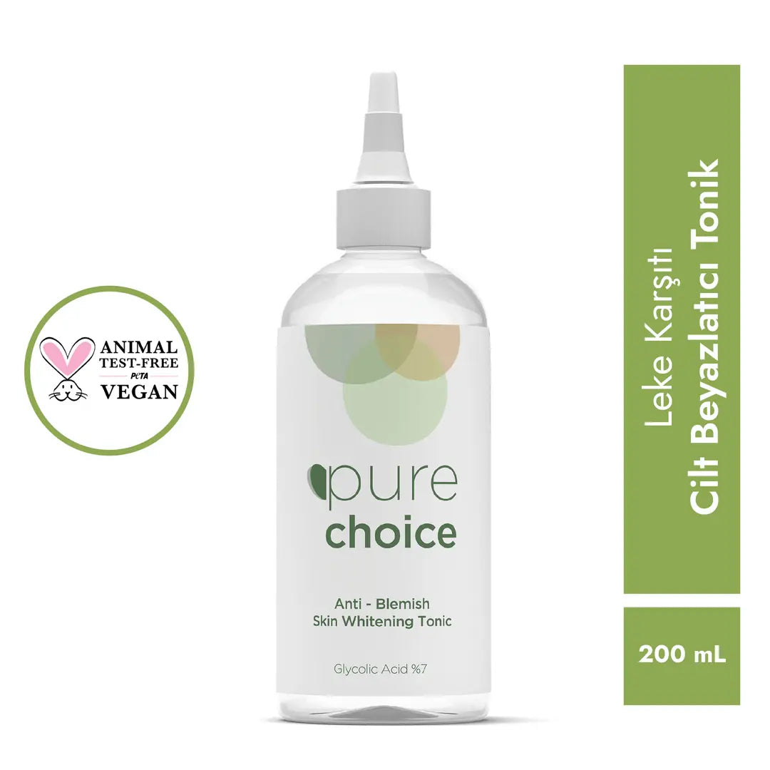 Pure Choice Leke Karşıtı Cilt Beyazlatıcı Tonik - 200 mL — Glikolik Asit MOBCOS.com