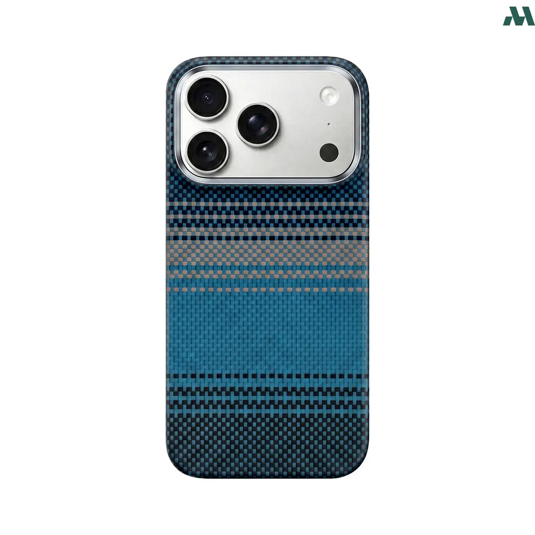 Mobcos Aramid Fiber Magnetic Case for iPhone 17 Pro / Pro Max (Lunar Blue) MOBCOS
