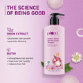 Plum Onion and Biotin Shampoo for Hairfall Control For All Hair Types Reduces Hair Breakage Boosts Scalp Health (250 ml) Plum