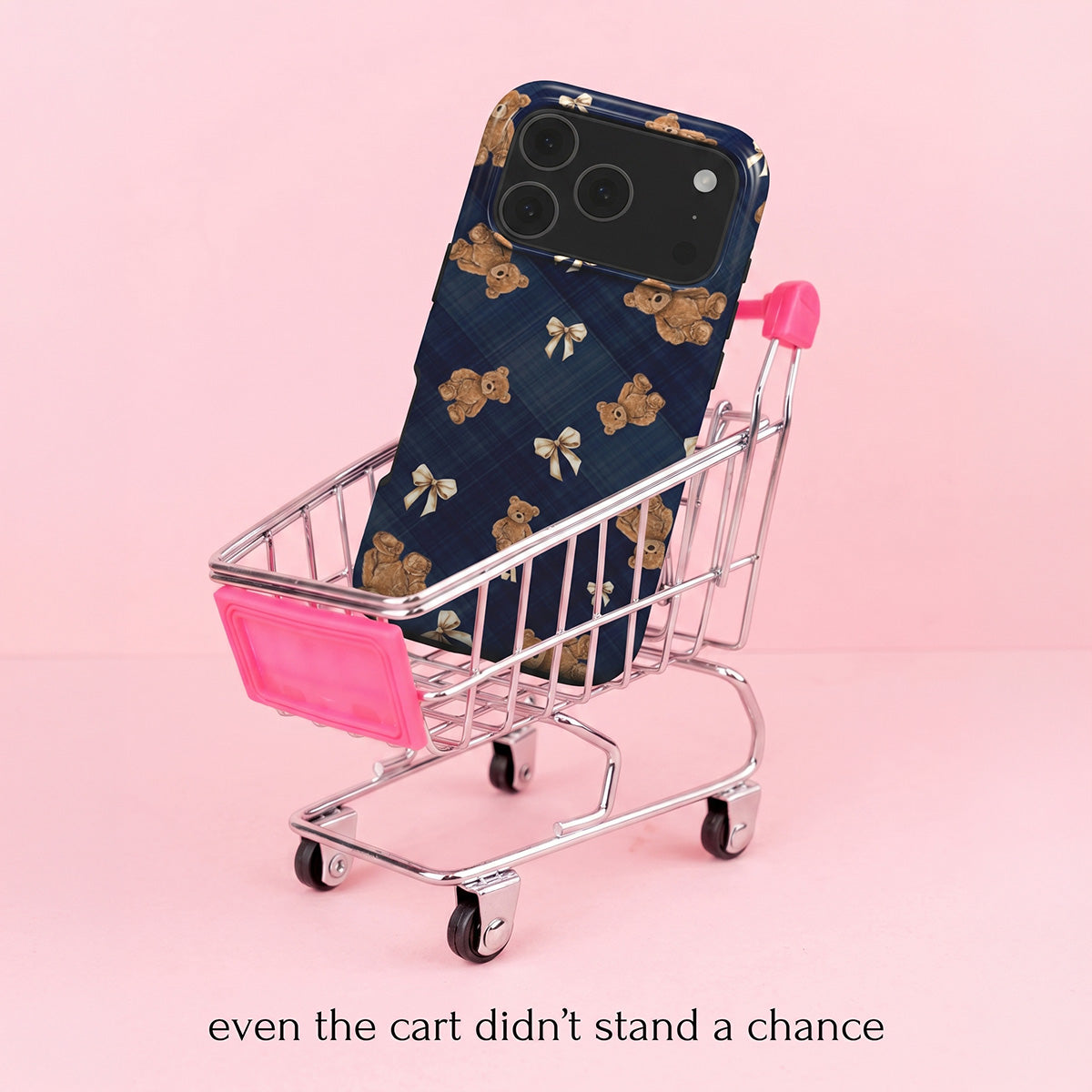 Mobcos iPhone 17 series Teddy Plaid Premium Case Compatible with Hybrid Dual-Layer Hard Shell + Silicone Protection - Scratch-Resistant Shockproof Mobile Cover Mobcos