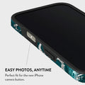 Mobcos iPhone 17 series Teal Marble Premium Case Compatible with Hybrid Dual-Layer Hard Shell + Silicone Protection - Scratch-Resistant Shockproof Mobile Cover Mobcos