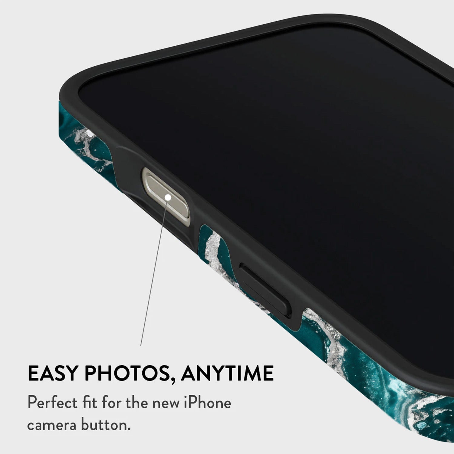 Mobcos iPhone 17 series Teal Marble Premium Case Compatible with Hybrid Dual-Layer Hard Shell + Silicone Protection - Scratch-Resistant Shockproof Mobile Cover Mobcos